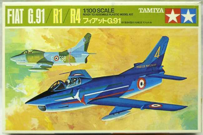 Tamiya 1/100 TWO KITS Fiat G-91 (G91) / R1/ R4 - Italian Acrobatic Flight Team / Italian Air Force (2 aircraft) / Greek Air Force, PA1007-100 plastic model kit